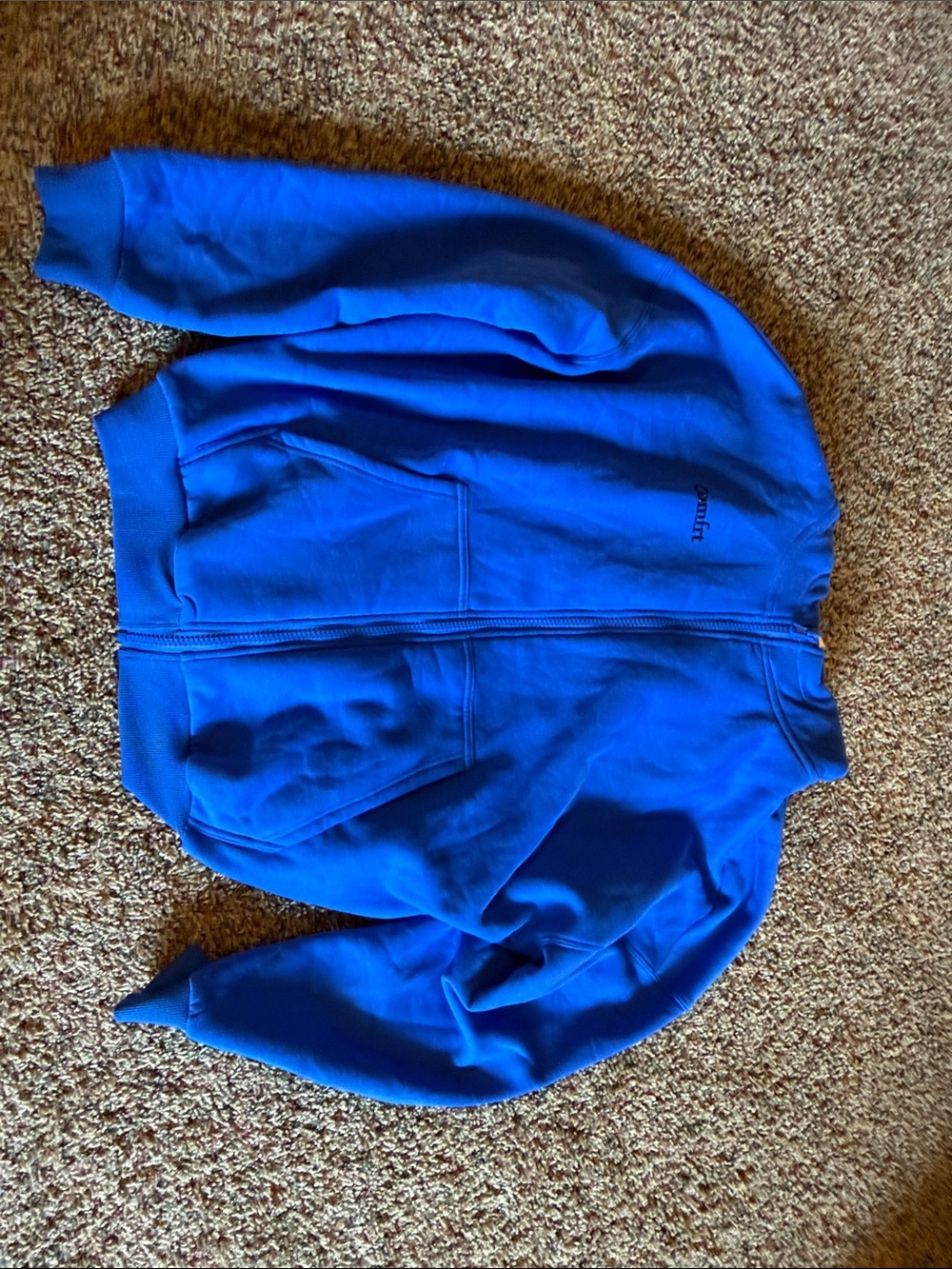 Comfrt Unisex Zip Hoodie in Bright Blue - Small